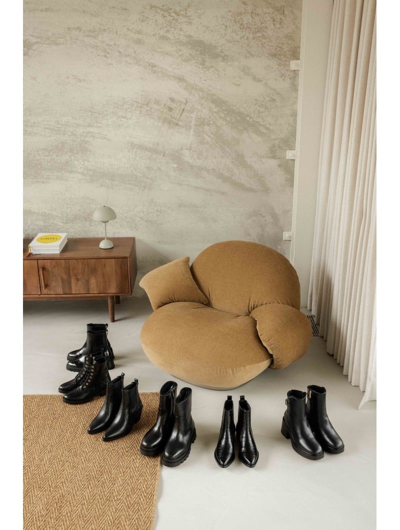 Bottines en Cuir Noir 