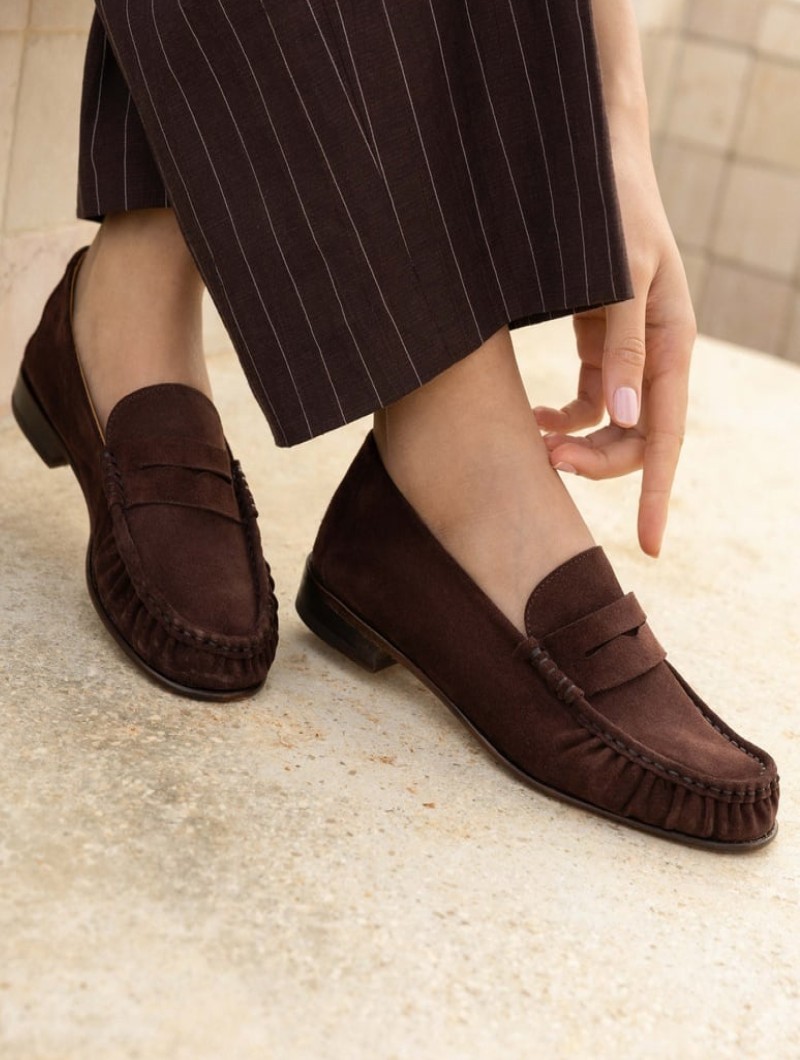 Braune Slipper für Damen