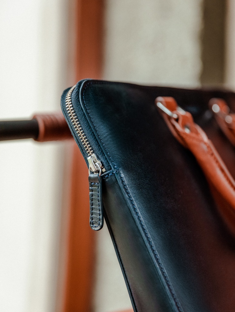 Maletines Business : Cambon - Abyss Blue & Cognac