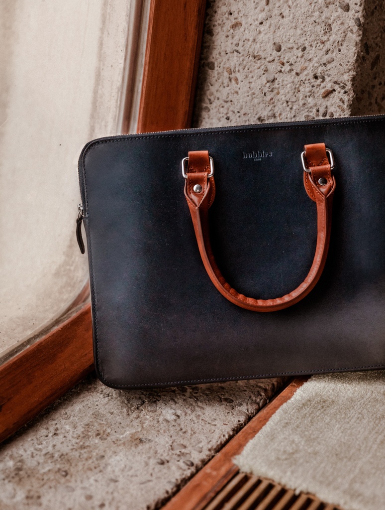 Briefcases : Cambon - Abyss Blue & Cognac