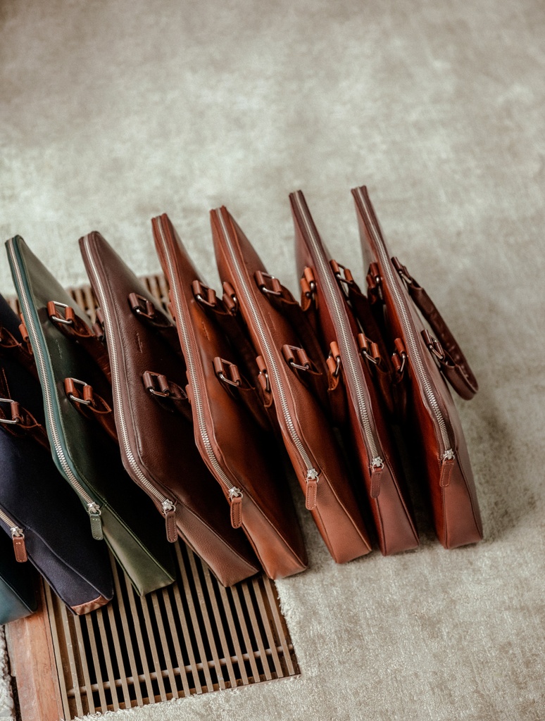 Briefcases : Cambon - Abyss Blue & Cognac