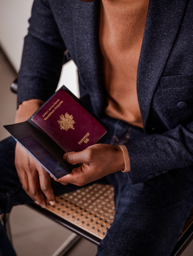 Pequeña Marroquinería : Rio - Navy Patina