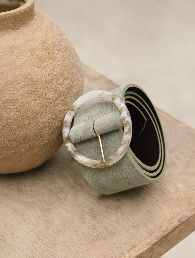 Belts : Oia - Grey Green