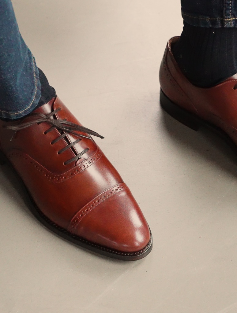 Derbies & Oxfords : Jean-Lennon - Cognac Patina