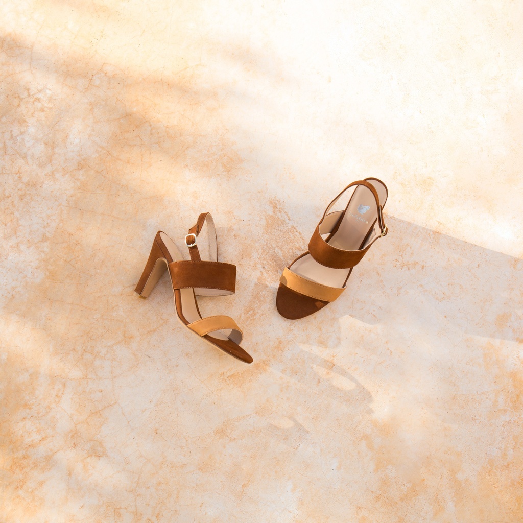 Sandales à Talons : La Capricieuse  - Hazelnut
