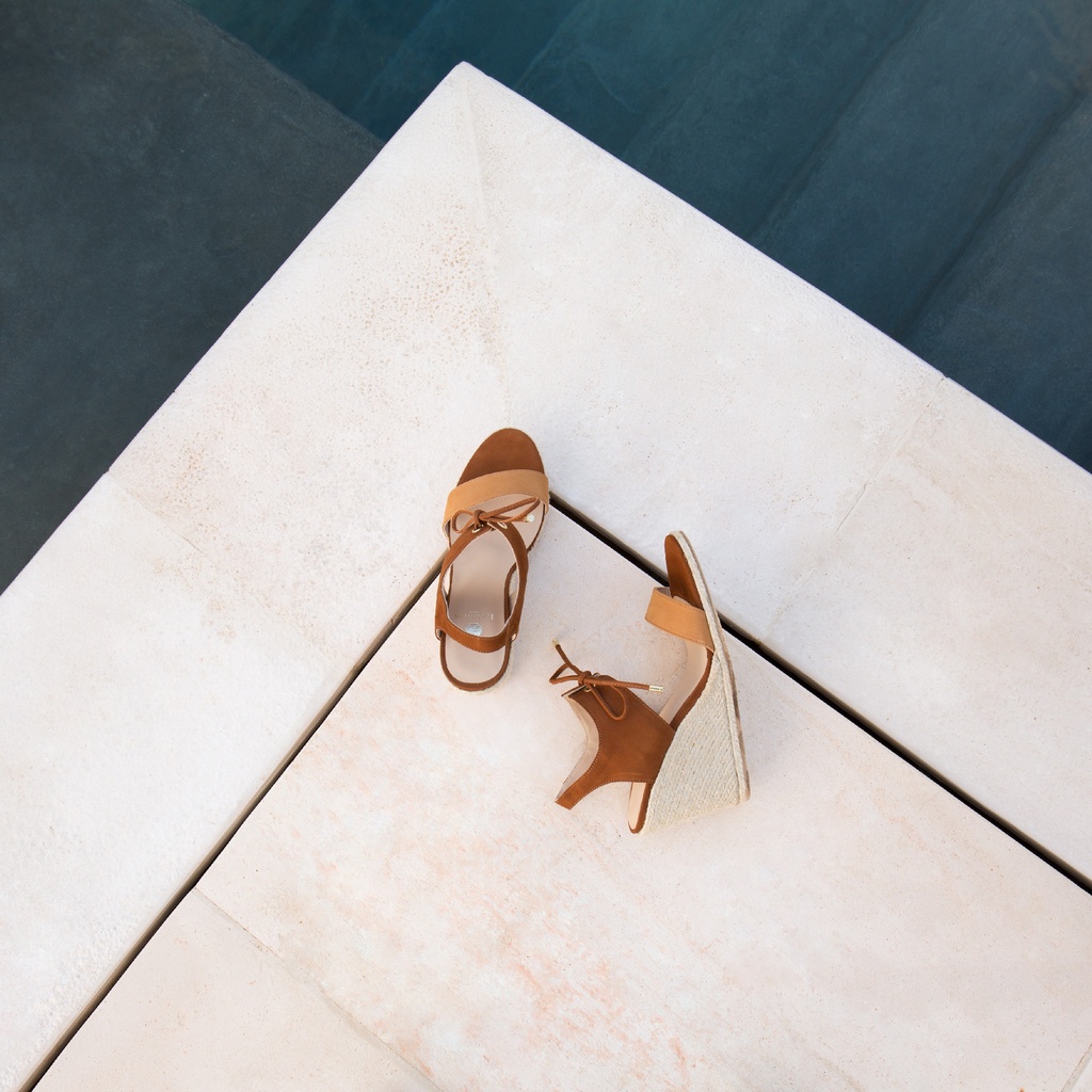 Espadrilles mit Keilabsatz : L'ESTIVALE - Noisette