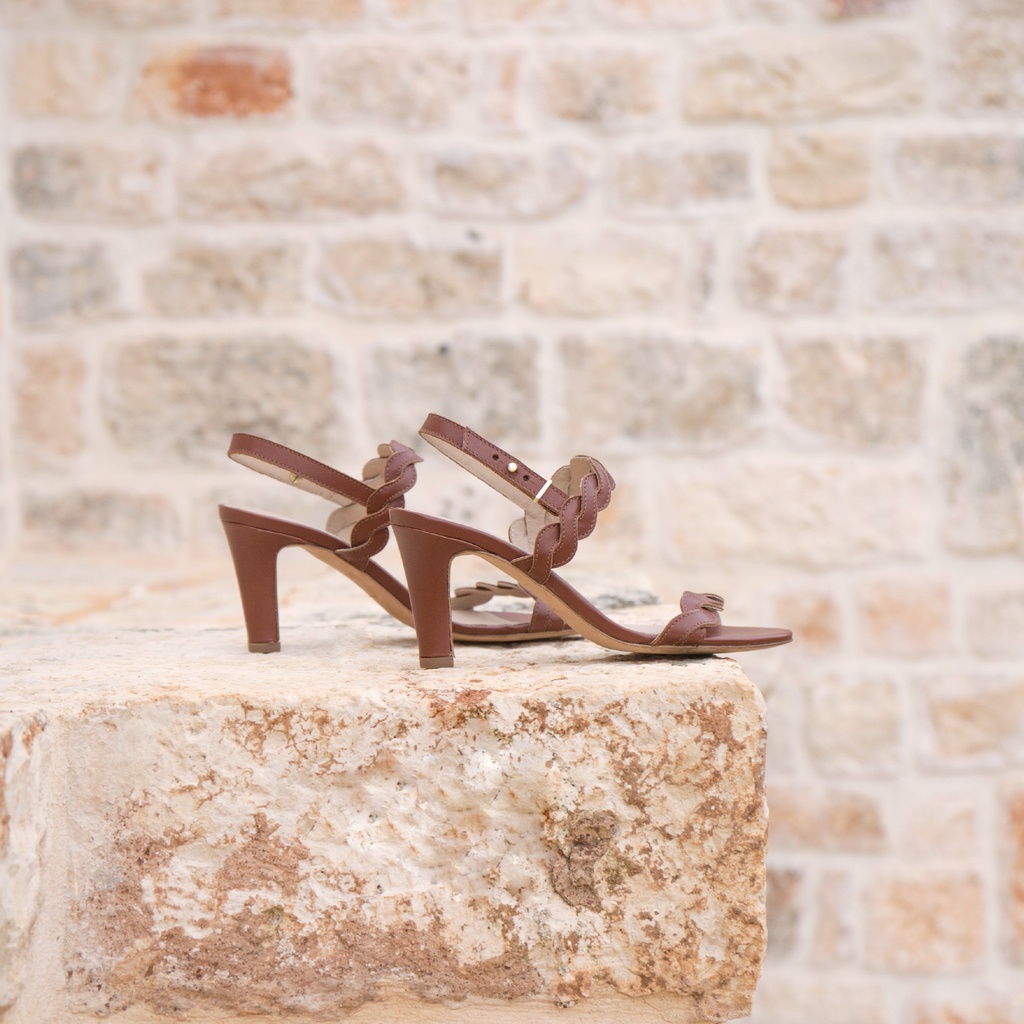 Sandalen mit Absatz : La Girouette - Cognac