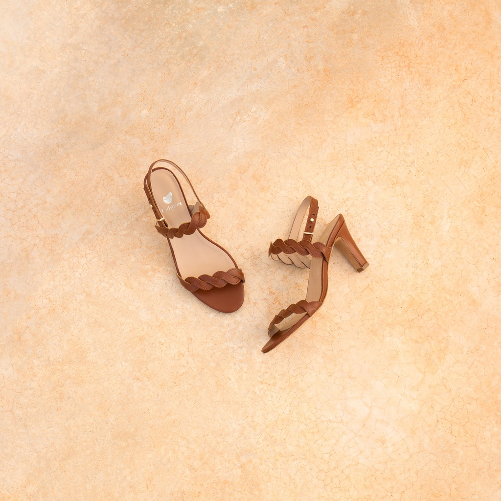 Sandalen mit Absatz : La Girouette - Cognac