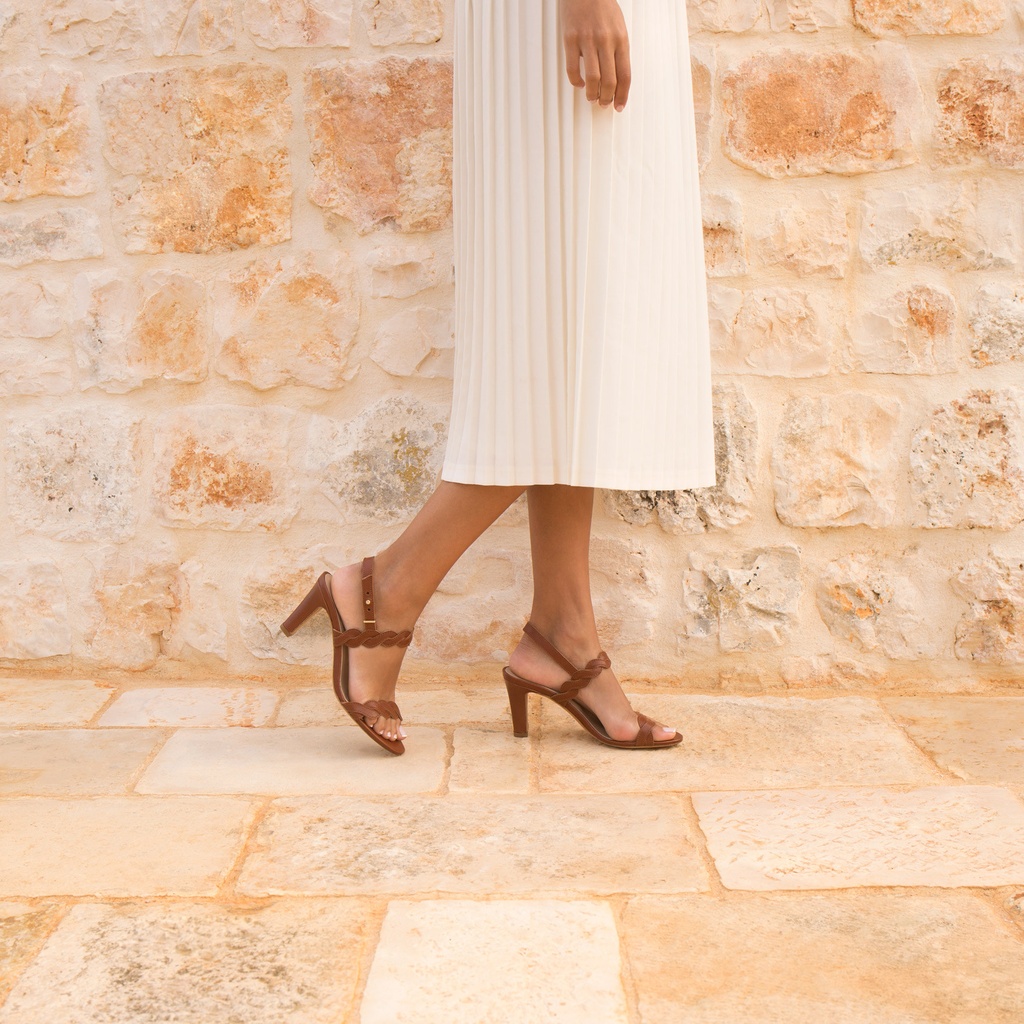 Sandalen mit Absatz : La Girouette - Cognac