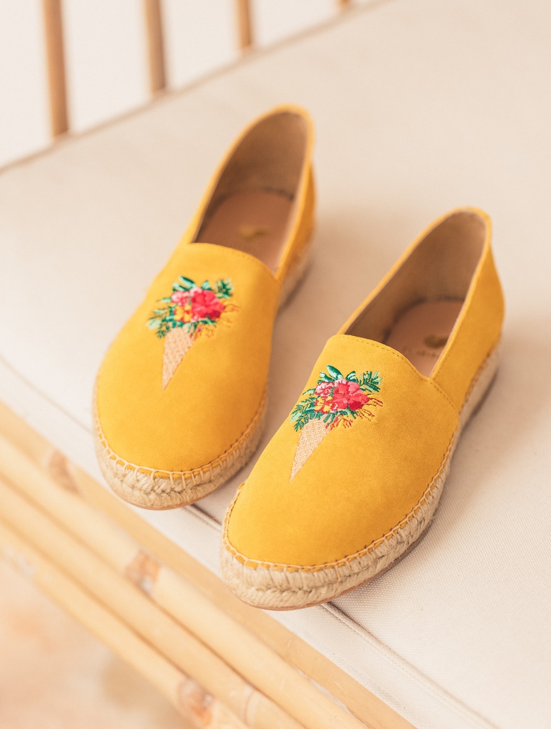 Espadrilles mit Keilabsatz : La Fondante - Tuscan Yellow