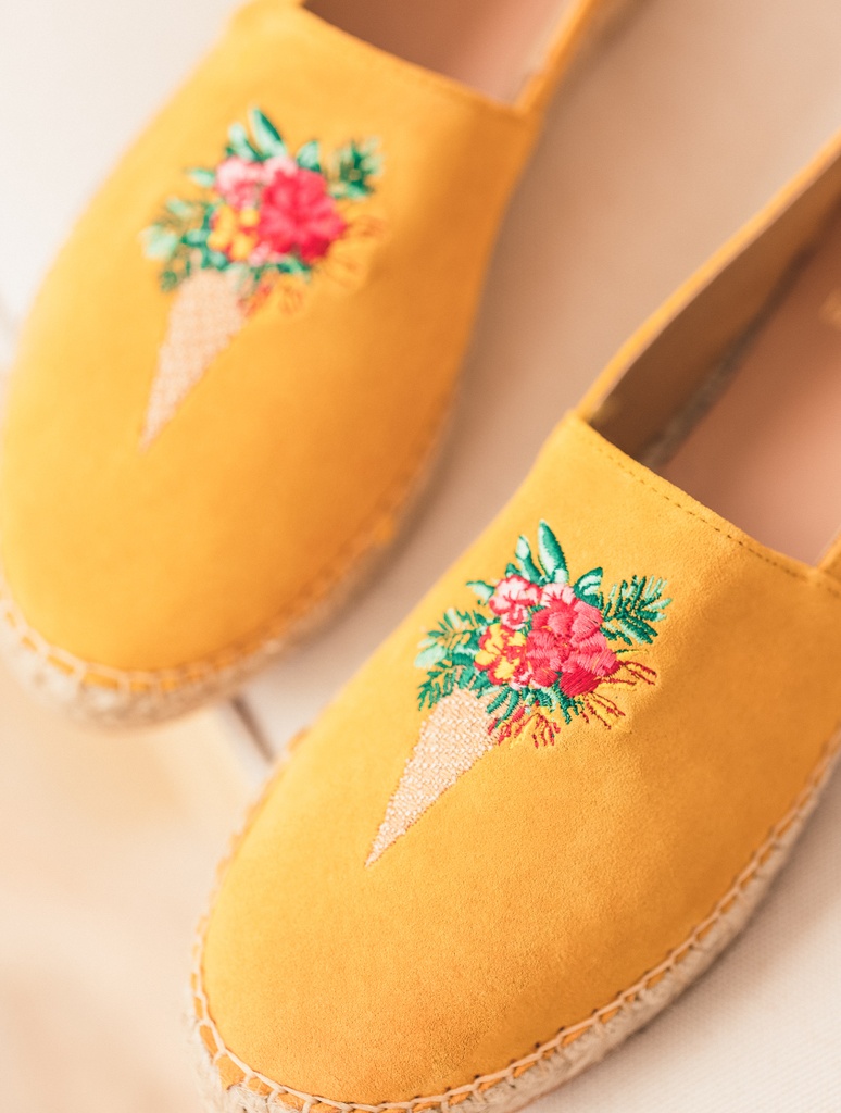 Espadrilles mit Keilabsatz : La Fondante - Tuscan Yellow