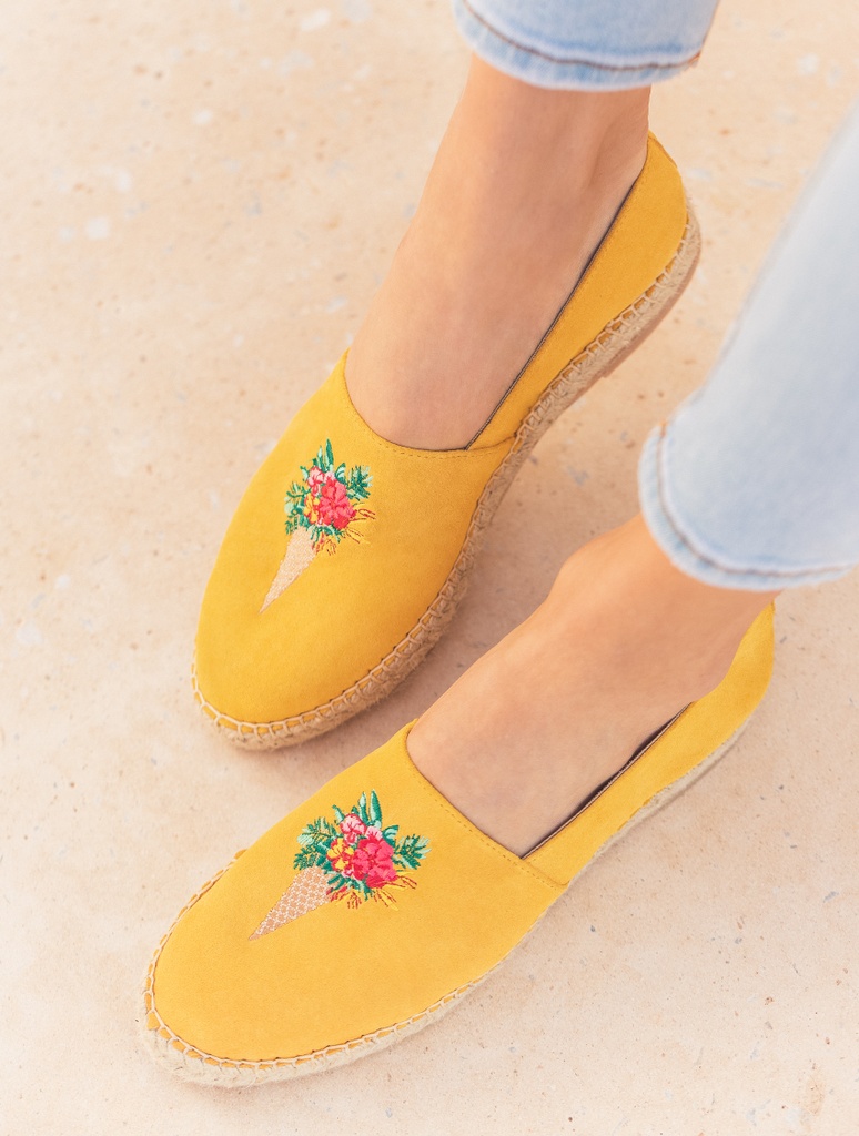 Espadrilles mit Keilabsatz : La Fondante - Tuscan Yellow