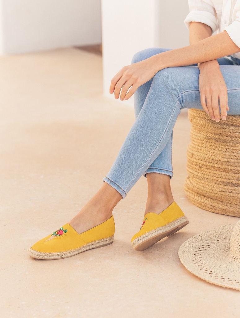Espadrilles mit Keilabsatz : La Fondante - Tuscan Yellow
