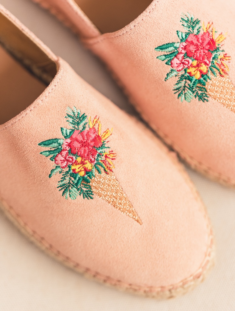 Espadrilles mit Keilabsatz : La Fondante - Pink Sorbet