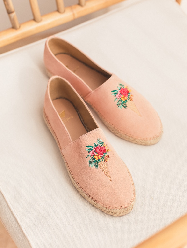 Espadrilles mit Keilabsatz : La Fondante - Pink Sorbet