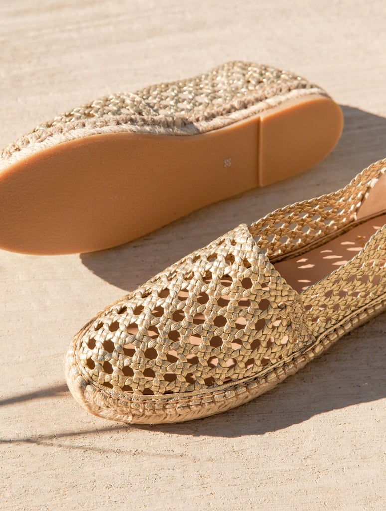 Espadrille Wedges : Bahia - Or Platine
