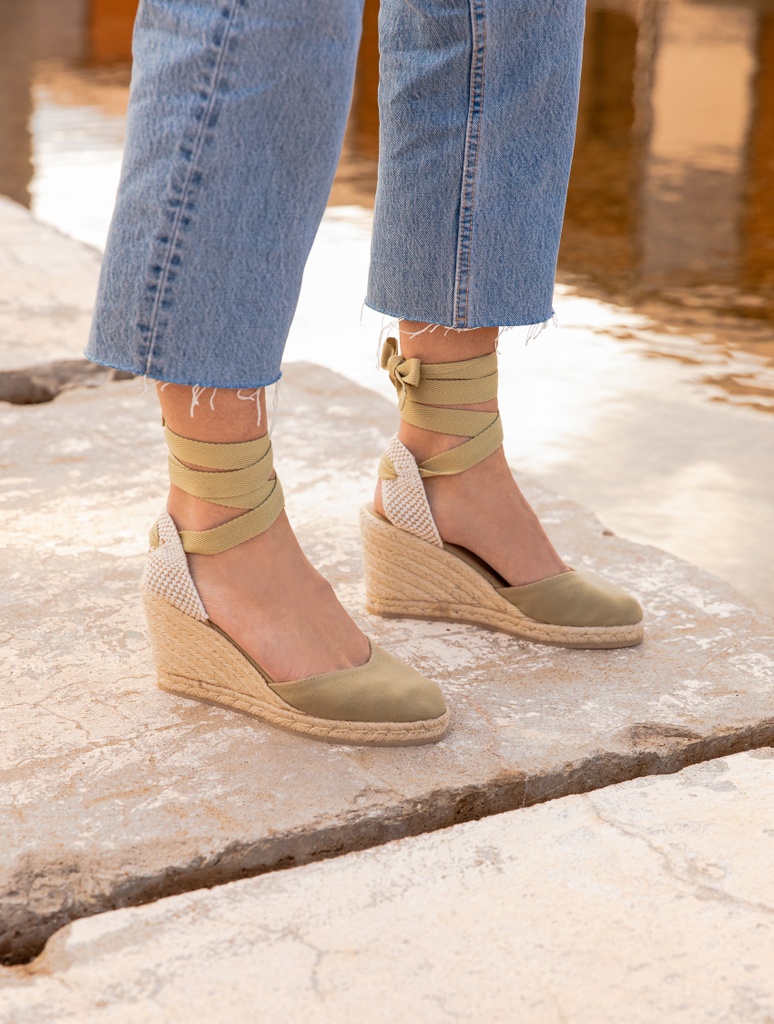 Espadrilles mit Keilabsatz : Chloé - Olive