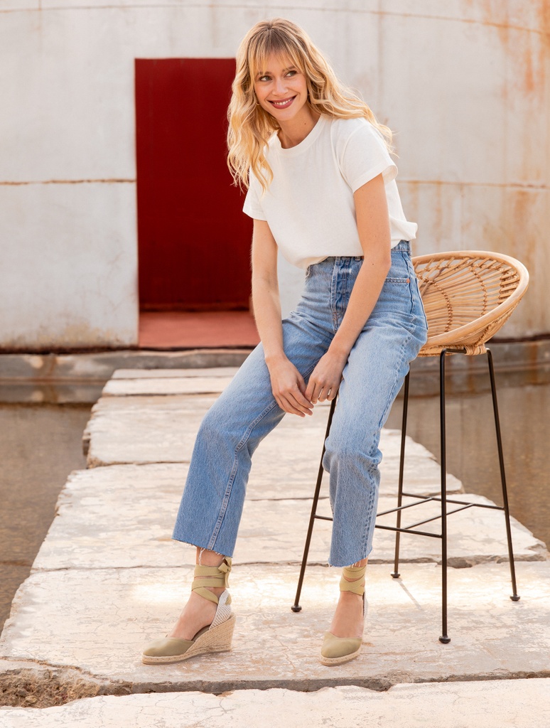 Espadrilles mit Keilabsatz : Chloé - Olive