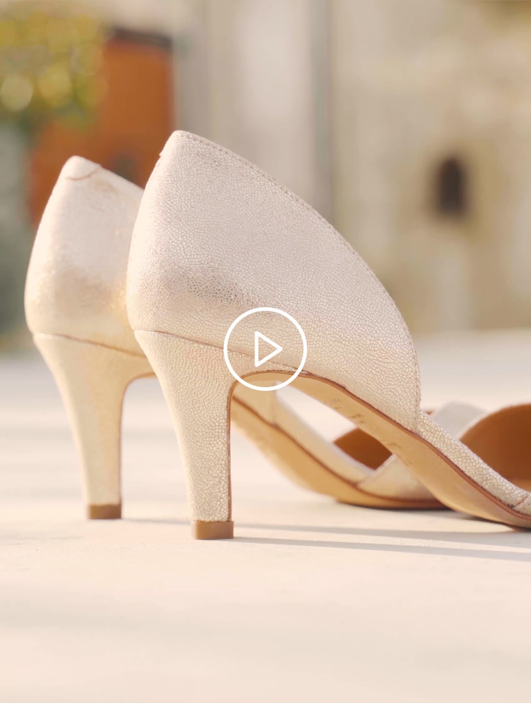 Sandales à Talons : Liz - Iridescent Champagne