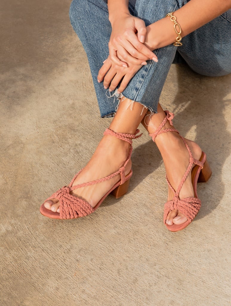 Heeled Sandals : Lou - Antique Pink