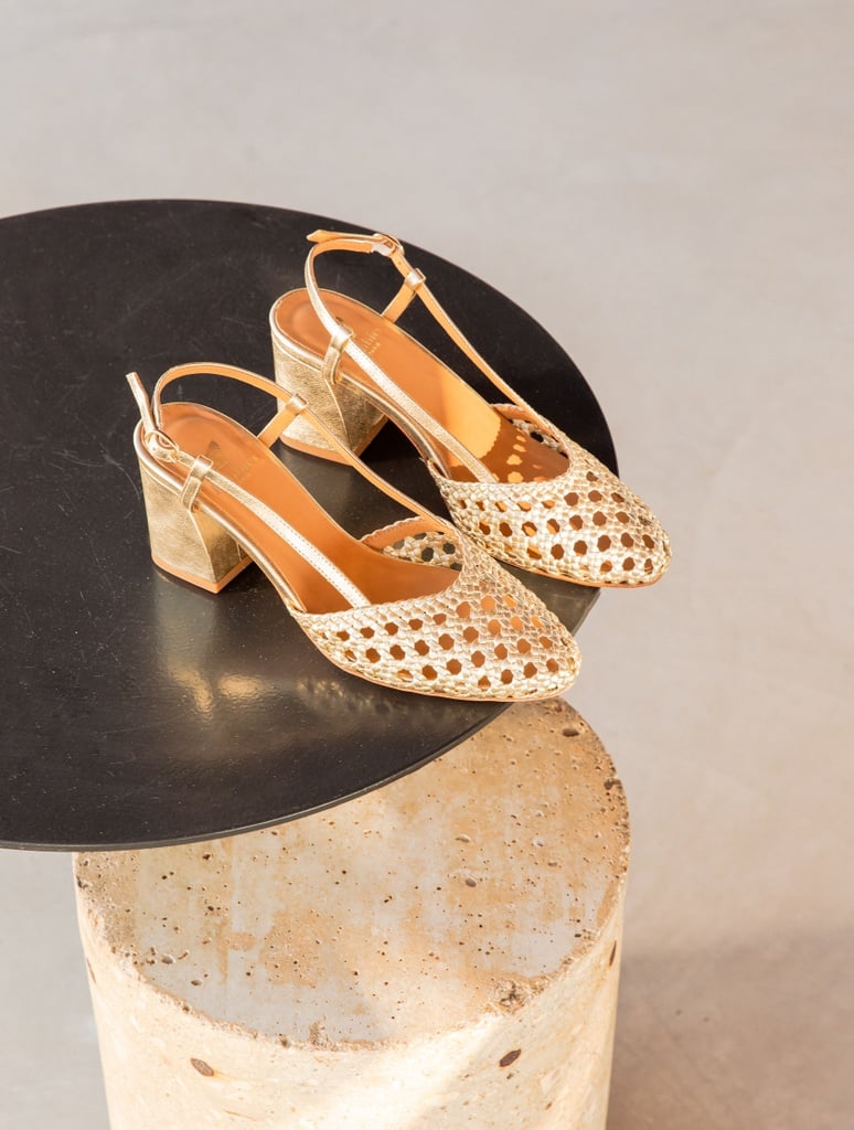 Heeled Sandals : Palma - Or Platine