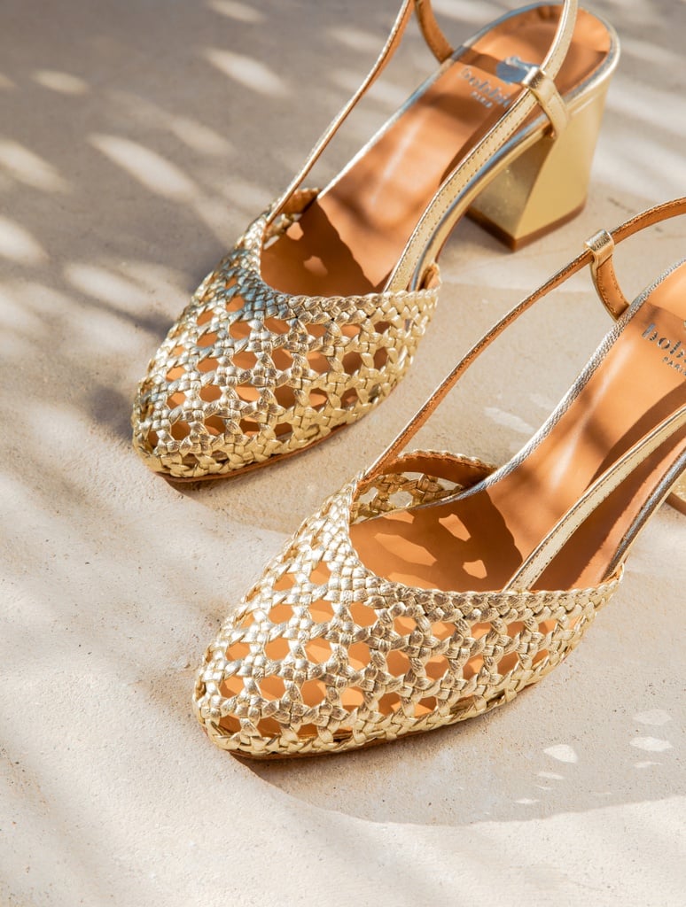 Heeled Sandals : Palma - Or Platine