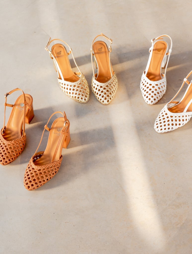 Heeled Sandals : Palma - Or Platine