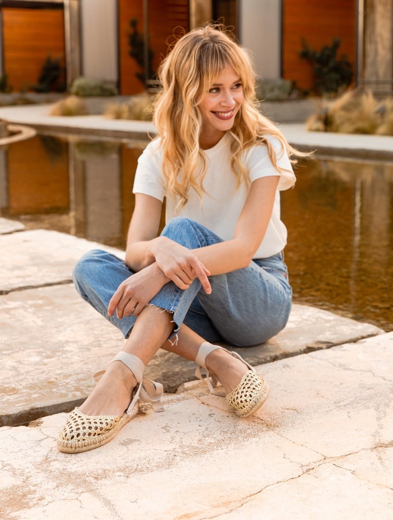 Espadrilles Compensées : Tolède - Gold Platinum