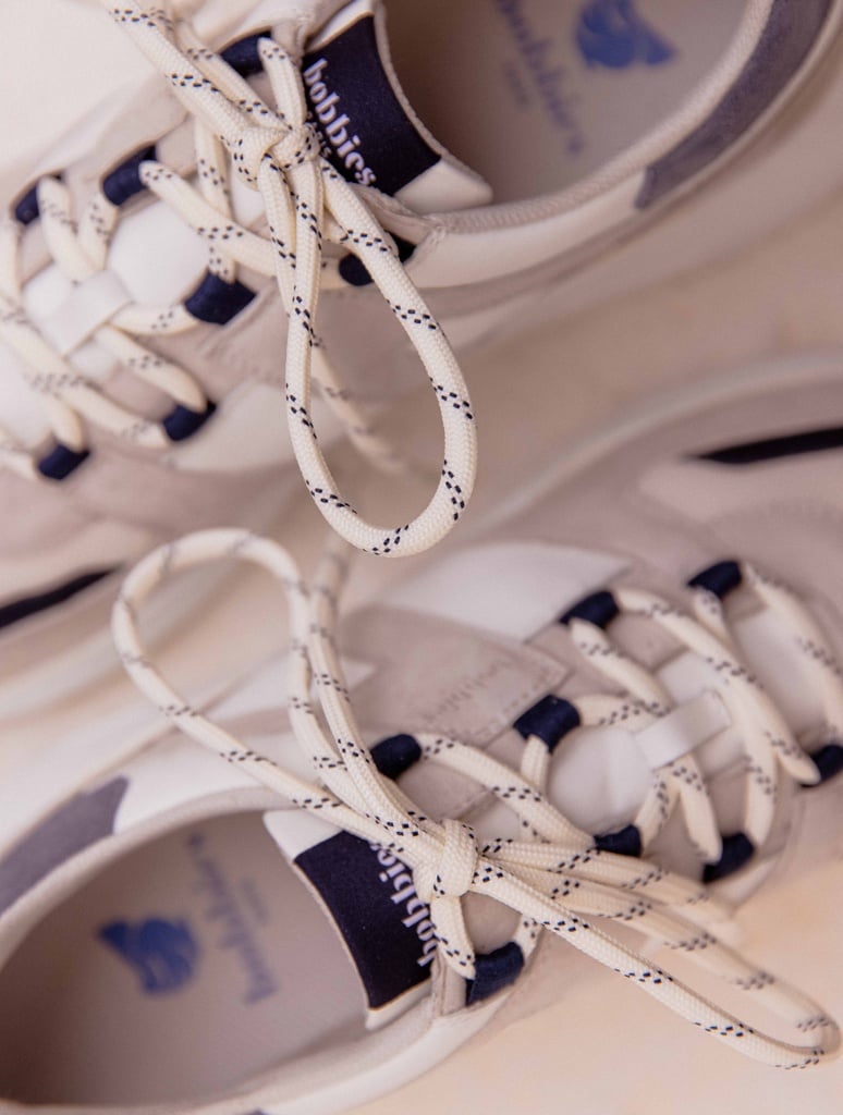 Baskets : Lennox - Blanc - Marine - Denim - Gris