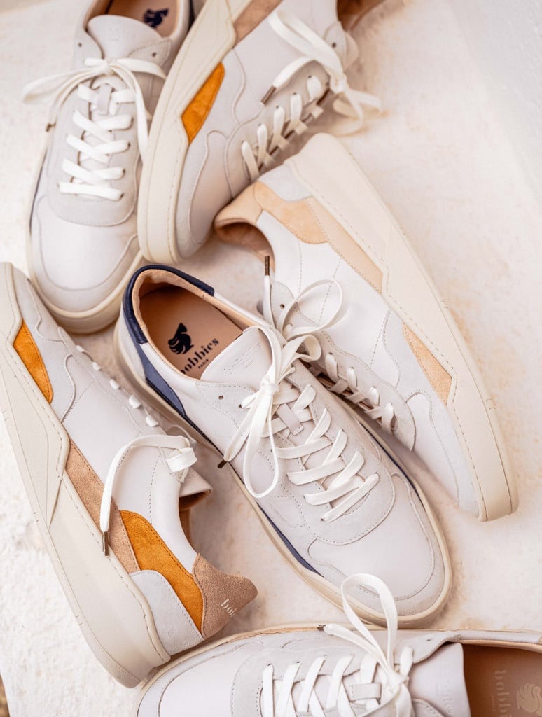 Baskets : Malibu - Blanc Cassé & Nuances de Beige