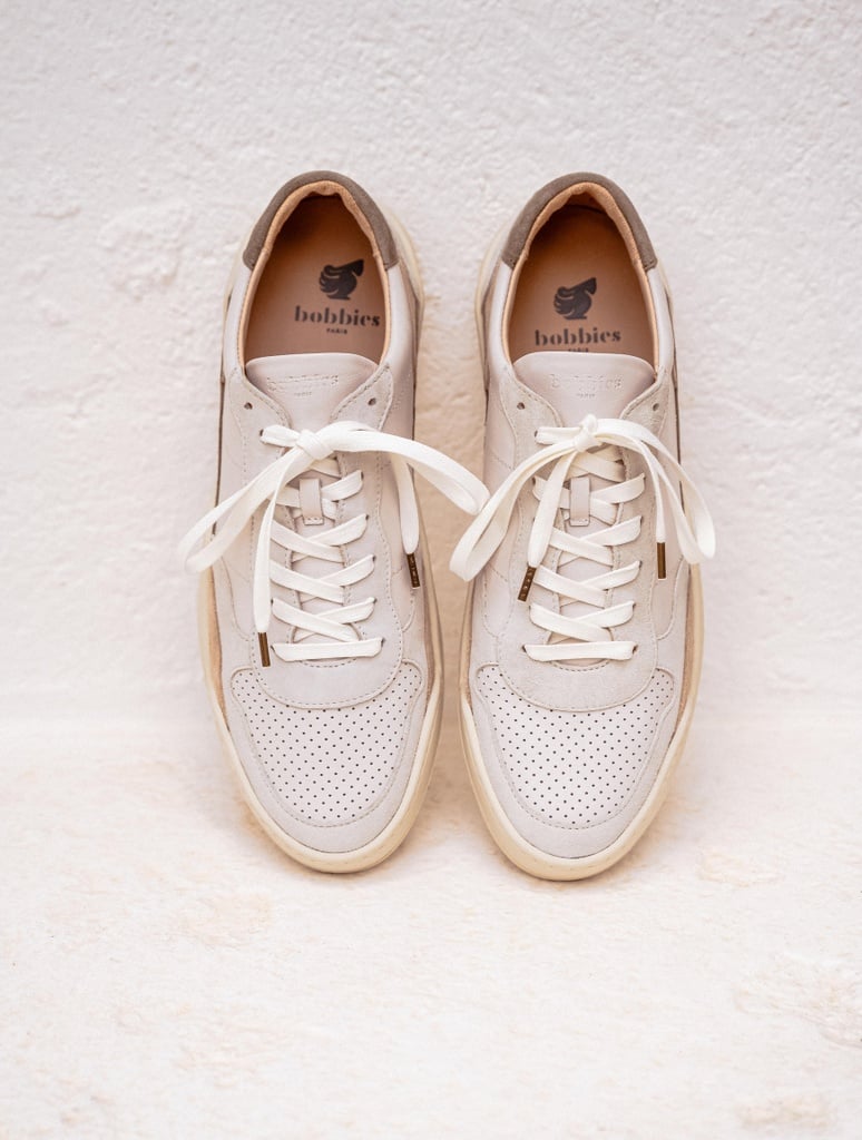 Baskets : Malibu - Blanc Cassé - Vert Gris - Papyrus