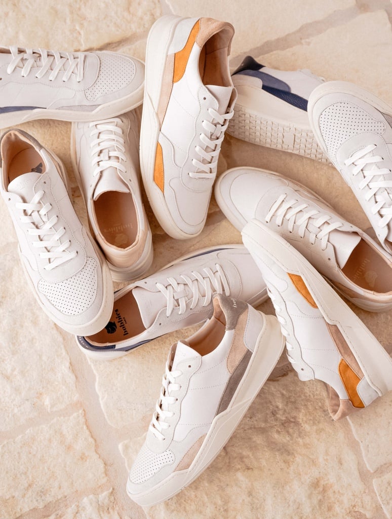 Baskets : Malibu - Blanc Cassé - Vert Gris - Papyrus