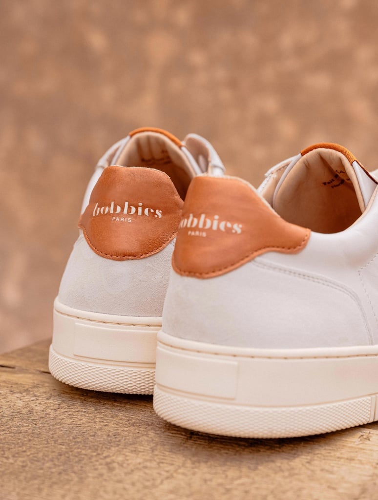 Baskets : Travis - Blanc Cassé & Camel d'Été