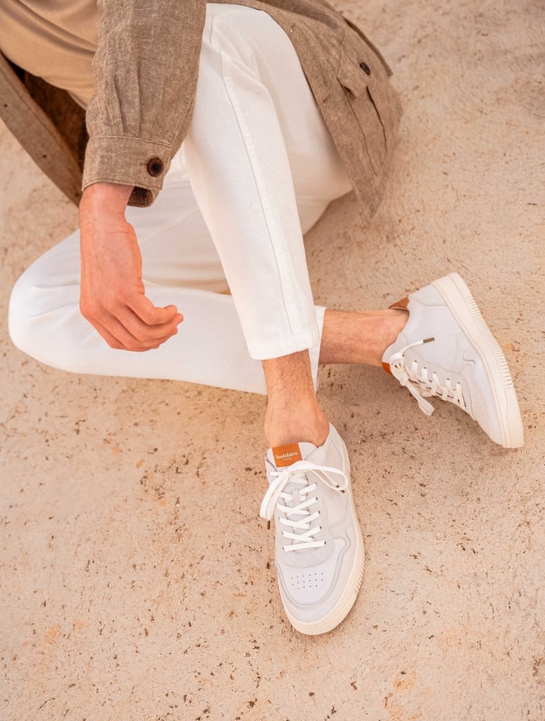 Baskets : Travis - Blanc Cassé & Camel d'Été