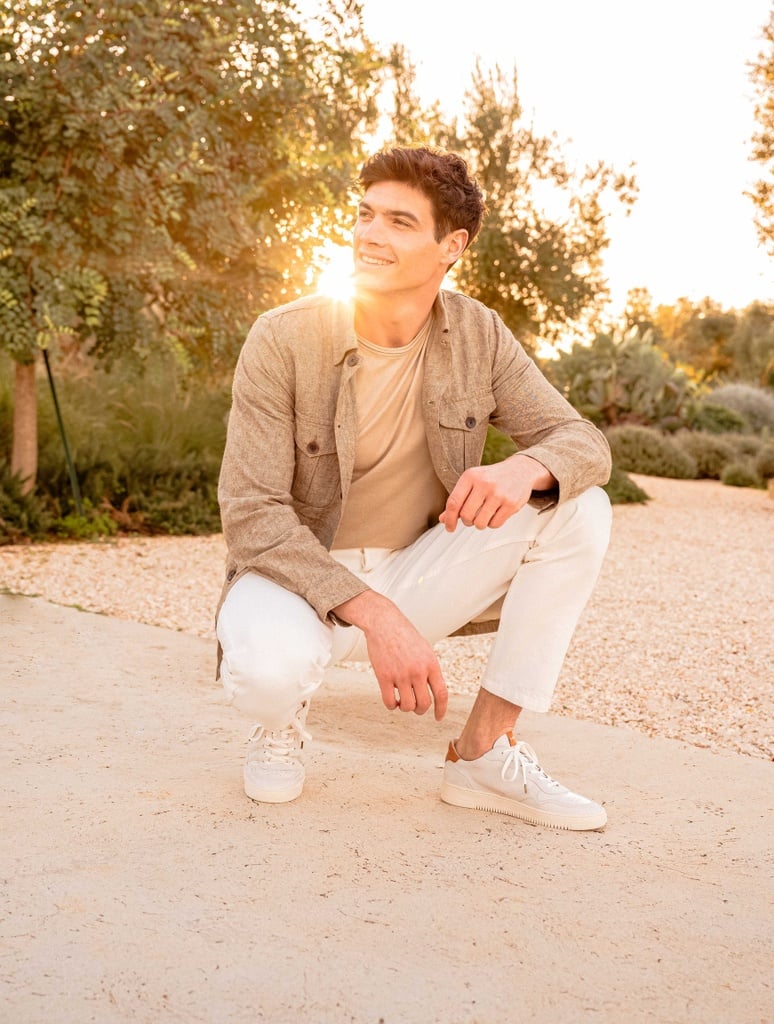 Baskets : Travis - Blanc Cassé & Camel d'Été