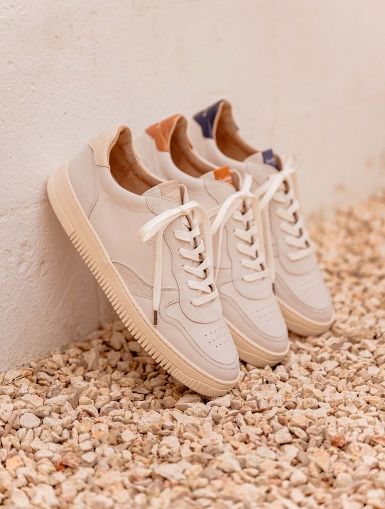 Baskets : Travis - Blanc Cassé & Camel d'Été