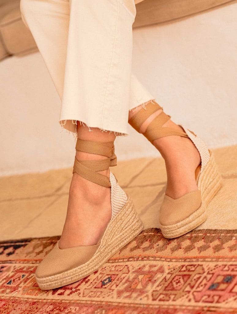 Alpargatas con cuña : Camila - Praline Cream