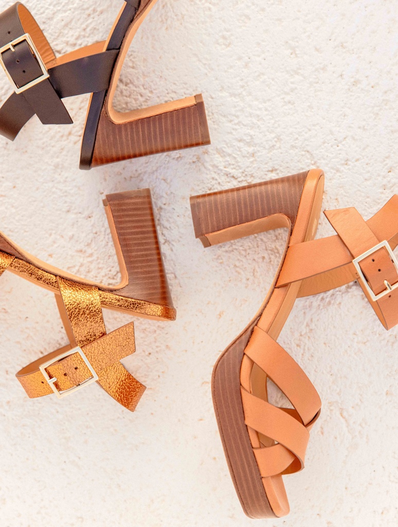 Sandalias de Tacón : Donna - Summer Camel