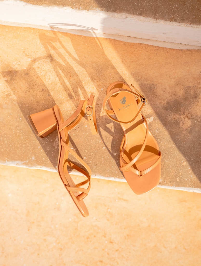 Sandalias de Tacón : Ginnie - Tan