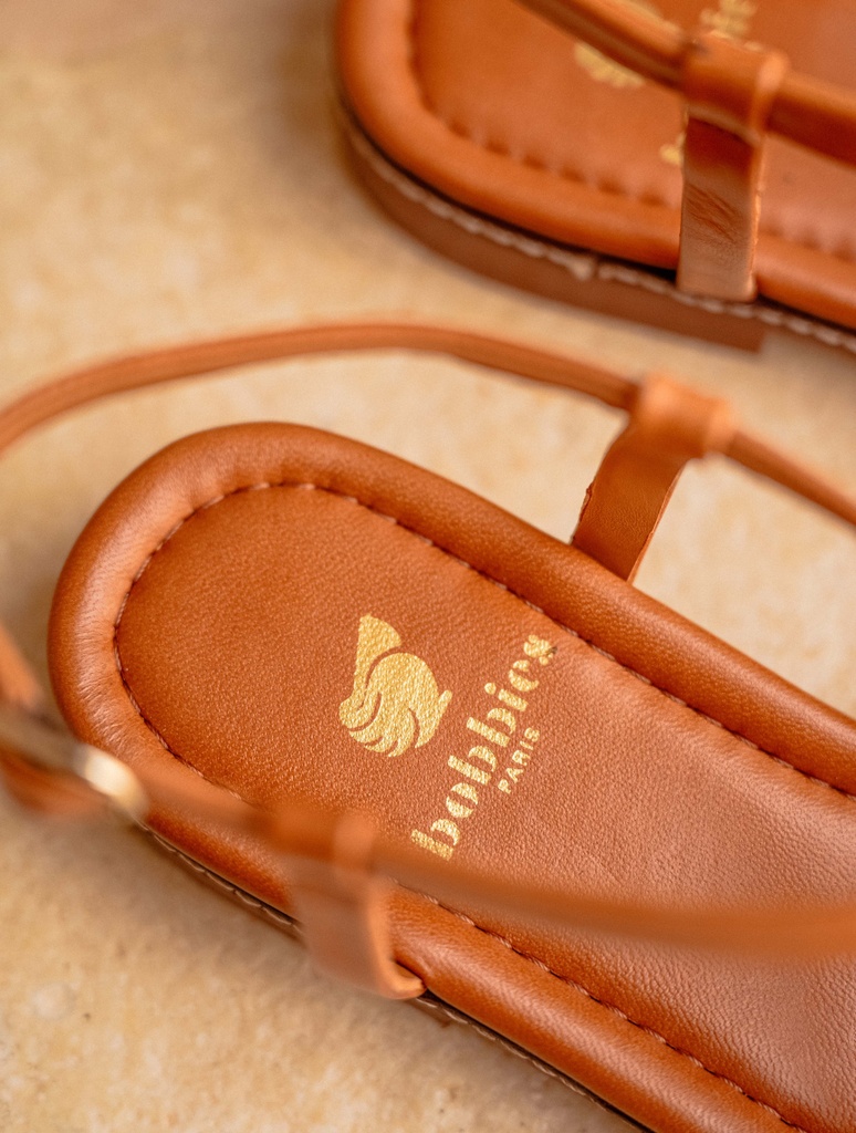 Sandalias Planas : Thalya - Camel d'Été