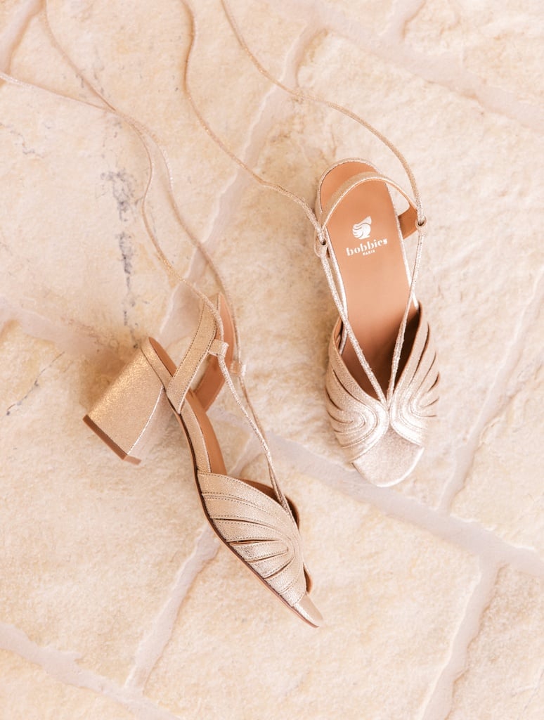 Heeled Sandals : Lizzie - Iridescent Champagne