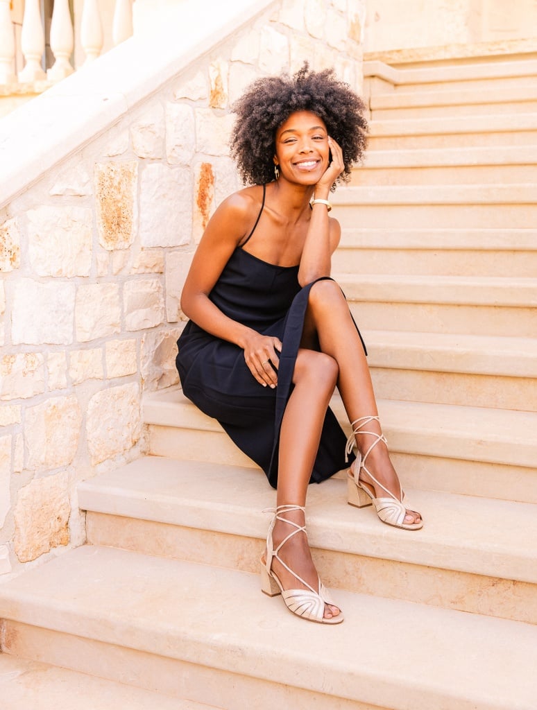 Heeled Sandals : Lizzie - Iridescent Champagne