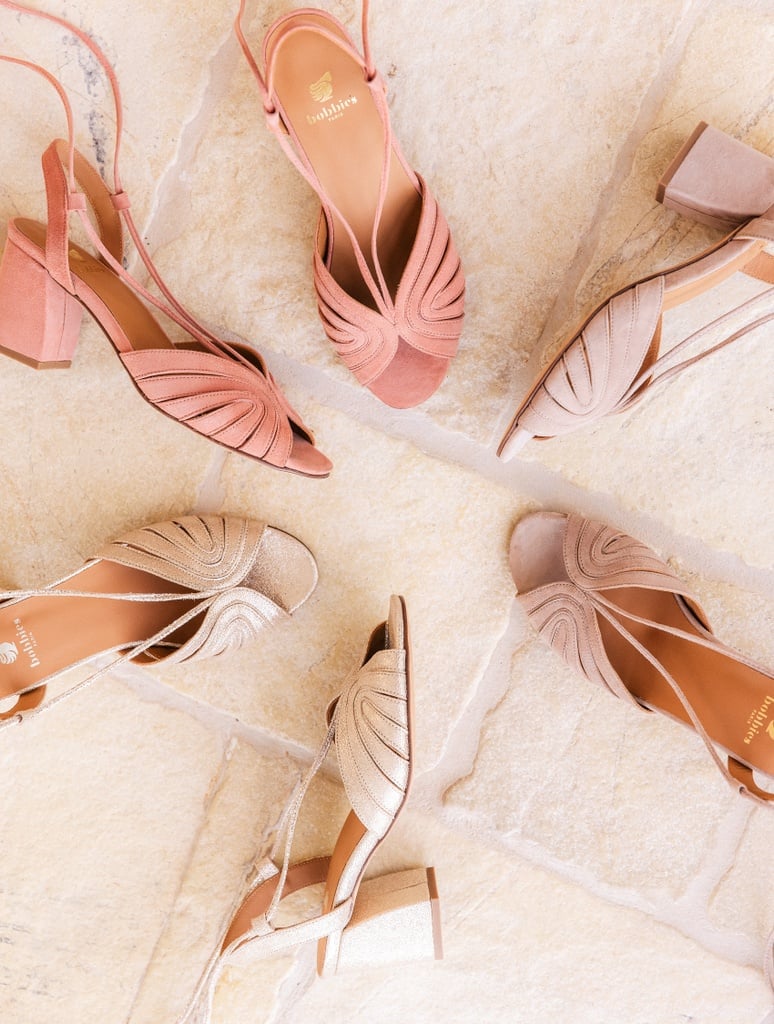 Heeled Sandals : Lizzie - Iridescent Champagne