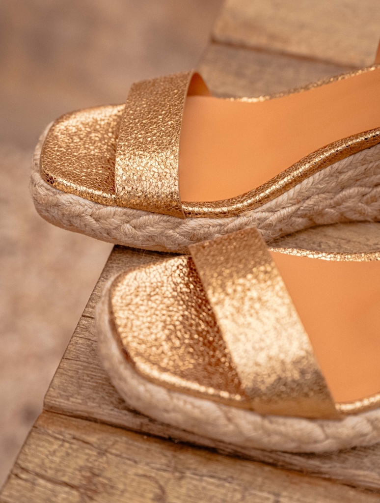 Alpargatas con cuña : Mila - Gold