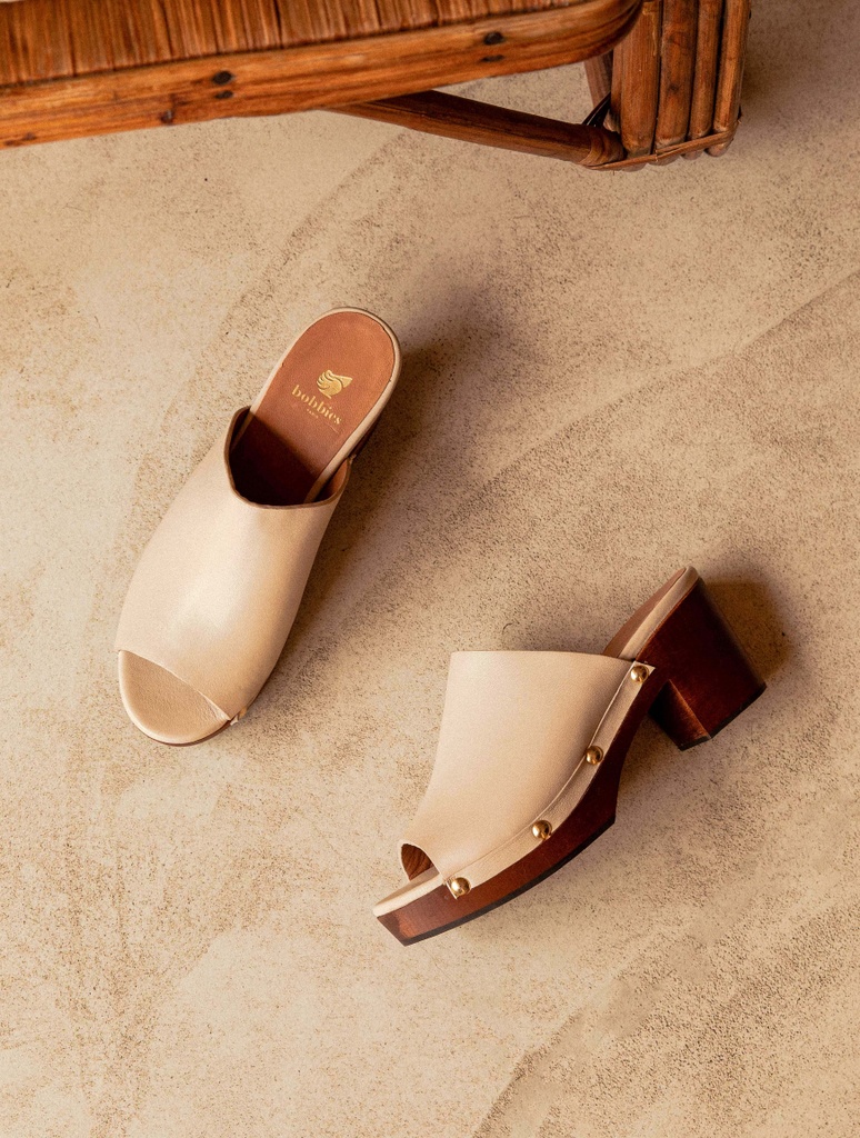 Heeled Sandals : Sally - Beige