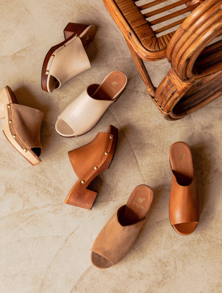 Heeled Sandals : Sally - Beige