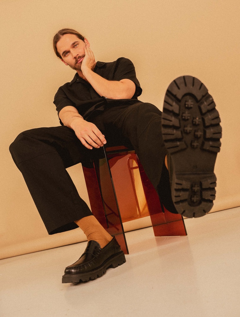 Mokassins : Aki - Tuxedo Black 