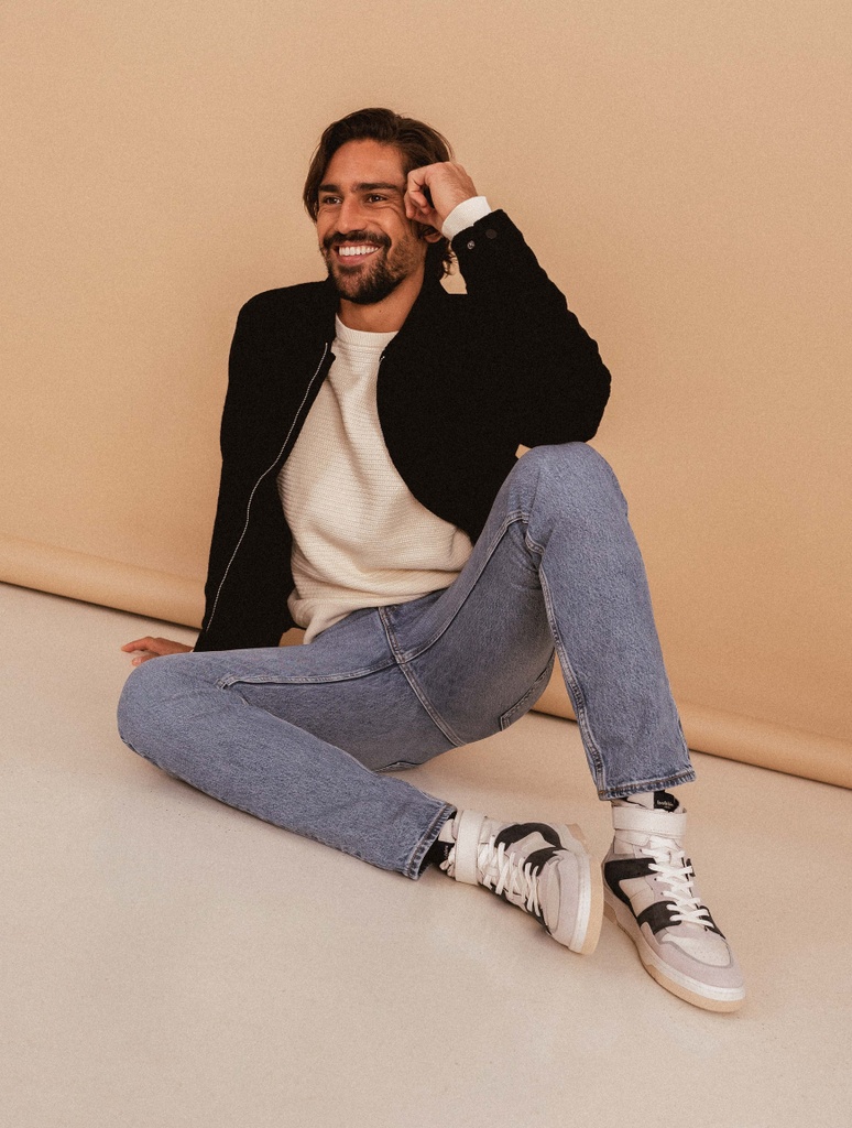 Turnschuhe : Larry - Off White & Navy Blue