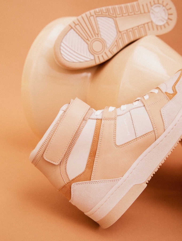Sneakers : Larry - Off White & Beige
