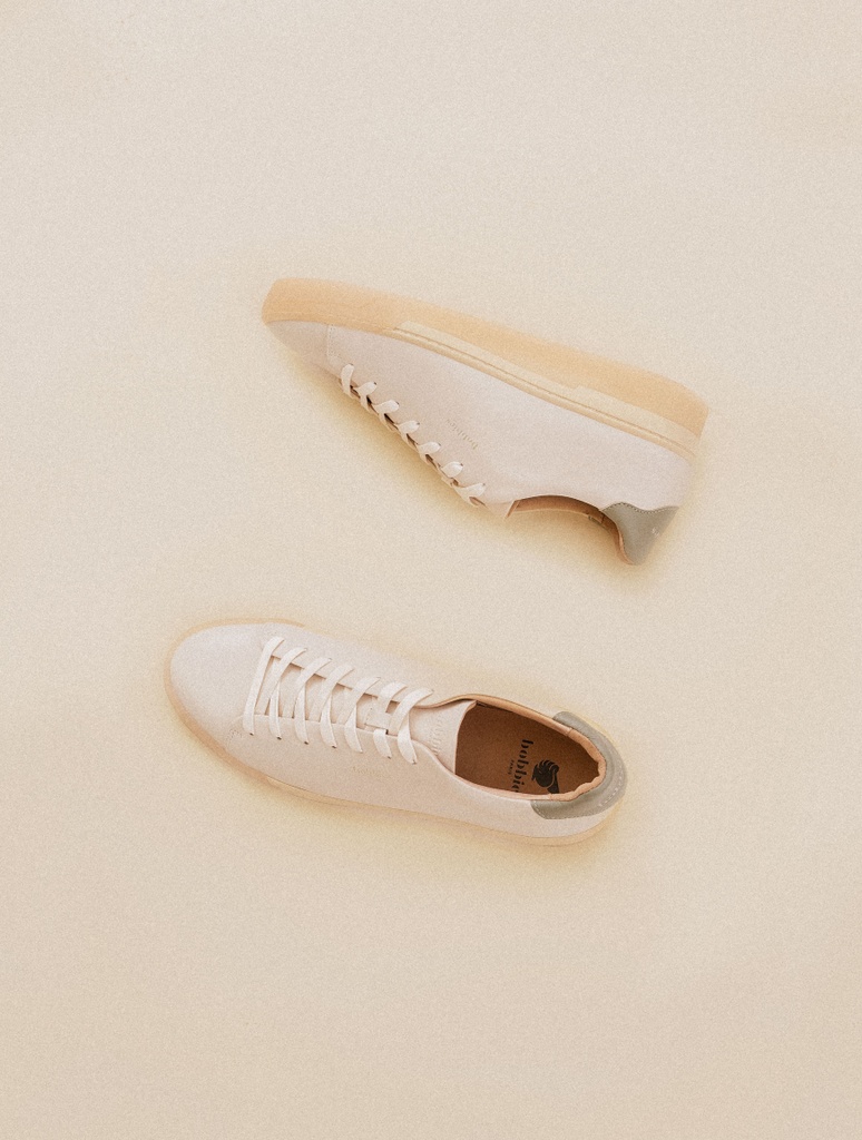 Sneakers : Shaun - Off White & Grey Blue